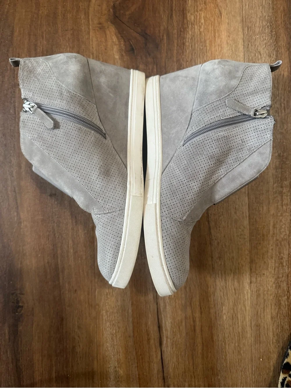 Linea Paola Gray Felicia Wedge Bootie Size 12